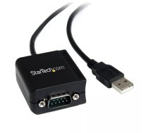 StarTech.com ICUSB2321FIS kabeļu spraudņu pāreja DB-9 USB A Melns