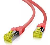 Helos ultra flex savienojuma kabelis S/FTP Cat 6a TPE sarkans 0,5 m - Ļoti elastīgs savienojuma kabelis - Ideāli piemērots, piemēram, mediju tehnoloģijām vai optimizētai kabeļu pārvaldībai tīkla skapj