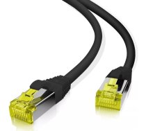 Helos ultra flex savienojuma kabelis S/FTP Cat 6a TPE melns 0,25 m - Ļoti elastīgs savienojuma kabelis - Ideāli piemērots, piemēram, mediju tehnoloģijām vai optimizētai kabeļu pārvaldībai tīkla skapjo