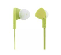 STREETZ In-ear austiņas ar mikrofonu, multivides/atbildēšanas poga, 3,5 mm, bez iepīšanās, laima zaļas HL-W105