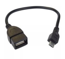 PremiCord USB kabeļa reduktors A/fem-MicroUSB/mal20cm