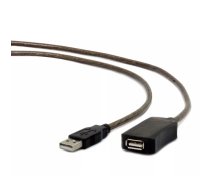 Gembird USB A/USB A M/F 5m USB kabelis USB 2.0 Melns