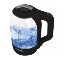 Elektriskais tējkanna ESPERANZA EKK025K — 1,7 L, 1500 W, bezvadu, melns plastmasas korpuss