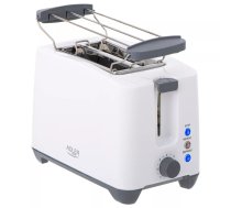 Grauzdētājs Adler AD 3216 — 2 šķēles, pelēks/balts, 1000 W, atsaldēšana, uzsildīšana, sildresta