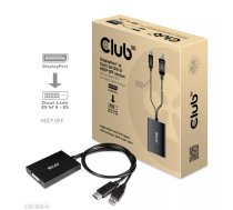 Aktīvais adapters DisplayPort uz Dual Link DVI-D CLUB3D CAC-1010-A, DisplayPort uz DVI-D + USB, 0,6 m