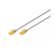 Tīkla kabelis Digitus CAT 6A U/UTP Slim Patch Cord RJ-45 Cat6a 1m Pelēks