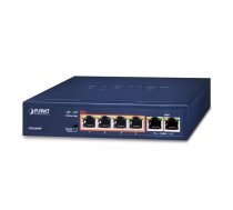 PLANET 4-Port 10/100TX 802.3at POE + Nepārvaldīts Fast Ethernet (10/100) Power over Ethernet (PoE) Zils