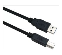 Helos savienojuma kabelis, USB 3.0 A vīrietis/B vīrietis, 3,0 m, melns USB 3.0 A St./B St. , Pārraides ātrums: 5000 Mbit/s , Saderīgs uz leju , Apzeltīti kontakti , Pīti un folijas aizsargi , Apvalks: