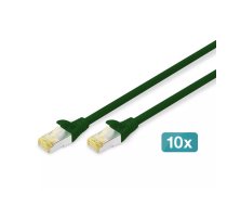 Tīkla kabelis Digitus CAT 6A S/FTP RJ-45 0.5m Zaļš
