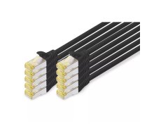Tīkla kabelis Digitus CAT 6A S/FTP RJ-45 1m Melns