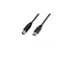 Wirewin USB 3.0 A-B MM 1.8 SW USB kabelis 1,8 m USB 3.2 Gen 1 (3.1 Gen 1) USB A USB B Melns