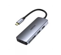 Choetech HUB-M19 USB 3.2 Gen 1 (3.1 Gen 1) Type-C Pelēks