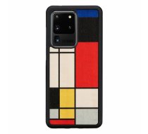 MAN&WOOD korpuss priekš Galaxy S20 Ultra mondrian wood black