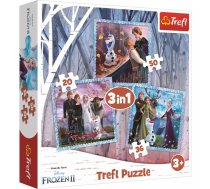 TREFL FROZEN Pužļu komplekts 3in1 Ledus Sirds 2