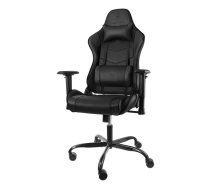 DELTAO GAMING Spēļu krēsls, ādas imitācija, ergonomisks, 5 punktu riteņu bāze, augsta atzveltne, melns GAM-096