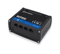 Galda bezvadu maršrutētājs TELTONIKA RUT950, vienjoslas 2.4 GHz Wi‑Fi 4, 4x LAN, 4 ārējās antenas, Dual SIM, LTE