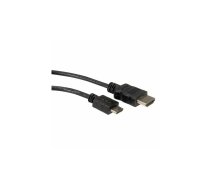 Value 11.04.5579 HDMI kabelis 2 m HDMI Type C (Mini) HDMI Type A (Standard) Melns