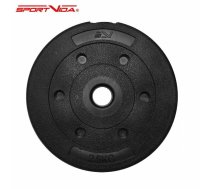 Svara disks SportVida SV-HK0096 gumēts universāls 2,5 kg, caurums 26 mm