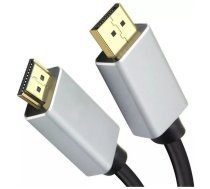 Helos savienojuma kabelis, DisplayPort vīrietis/ HDMI vīrietis, PREMIUM, 2,0 m, melns DP 1.1 vīrietis/ HDMI 1.4 vīrietis , PREMIUM , TPE ārējais apvalks - ļoti elastīgs , Alumīnija korpuss , 3840 x 21