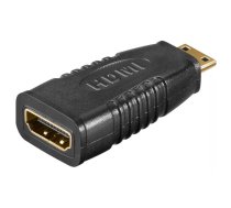 Goobay 68841 kabeļu spraudņu pāreja HDMI Type-A HDMI Type-C Melns