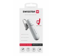 Swissten Caller Bluetooth 5.0 HandsFree Austiņa ar Funkciju MultiPoint / CVC trokšņu samazināšana Balta