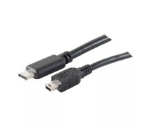 S/CONN 77144-3.0 USB kabelis 2 m USB 2.0 USB C Mini-USB A Melns