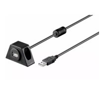USB 2.0 Hi-Speed pagarinājuma kabelis GOOBAY CABLE-143/SCREW/1.2 1,2 m, Type A vīrietis — Type A sieviete, ar skrūvējamu stiprinājumu