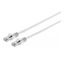 S/CONN maksimālās savienojamības tīkla kabelis-RJ45 savienojuma kabelis-plakanais kabelis, plakans U/FTP ar Cat.7 neapstrādātu kabeli, plāns, balts, 5.0m (75515-SLW)
