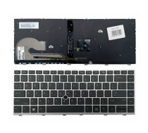 Tastatūra HP: EliteBook 840 G5 846 G5 745 G5 (sudraba, ar apgaismojumu )