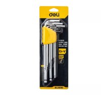 Deli Tools EDL3090 sešstūru uzgriežņatslēga L veida sešstūra atslēgu komplekts Metriska 9 pcs