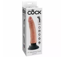 KING COCK 17.78 CM VIBRĒJOŠS GAILIS MIESA