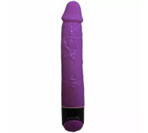 KRĀSAINS SEKSA REĀLISTISKS VIBRATORS VIOLETS 23 CM