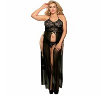 SUBBLIME QUEEN PLUS - KLEITA-TOP UN STRINGI MELNI