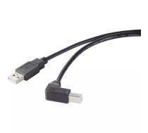 USB kabelis Renkforce RF-4613068 0.5m USB A uz USB B melns