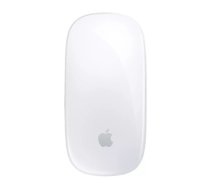 Apple Magic Mouse: Bluetooth, uzlādējama. Darbojas ar Mac vai iPad; Balta, Multi-Touch virsma