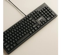 Klaviatūra iKaku KSC-359 ergonomiska, pilna izkārtojuma 104 taustiņi, vadu USB, melna