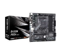 Pamatplate Asrock B450M Pro4 R2.0 AMD B450 Socket AM4 micro ATX