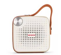 Aiwa Square BS-100GY portatīvais skaļrunis ar Bluetooth, MicroSD, FM, ūdensizturīgs, ādas apdari