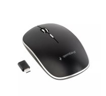 Optiskā ambid ekstra pele GEMBIRD MUSW-4BSC-01 — RF bezvadu, USB Type-C, 1600 DPI, 4 pogas, melna