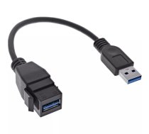 USB 3.2 Gen1 adaptera kabelis InLine 76206C 0.2m USB A Male Keystone Female