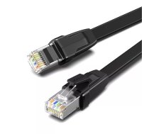 UGREEN NW134 Plakanais tīkla kabelis ar metāla kontaktiem, Ethernet RJ45, Cat.8, U/FTP, 3 m (melns)