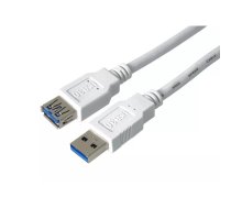 PremiumCord pagarinātājs USB 3.0 Super-speed 5Gbps A-A, MF, 9pin, 2m, balts