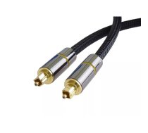 PremiumCord optiskais audio kabelis Toslink, OD:7mm, zelta metāla konstrukcija + neilons 2m