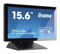 iiyama ProLite T1634MC-B8X monitori 39,6 cm (15.6") 1920 x 1080 pikseļi Full HD LED Skārienjūtīgais ekrāns Vairāklietotāju Melns