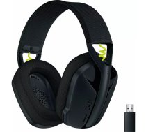 Logitech G435 LIGHTSPEED un Bluetooth bezvadu spēļu austiņas, īpaši vieglas 165 g austiņas, iebūvēti mikrofoni, 18 h akumulators, saderīgs ar Dolby Atmos — melns