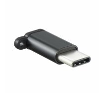 TakeMe Lādētāja vada Adapteris no Micro USB (ligzda) uz USB-C (Type-C) spraudnis Melns (OEM)