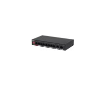 Tīkla switch DAHUA PFS3010-8ET-96-V2 Nevadāms PoE Gigabit 10 porti, 48–57 V ieeja, 5.6 Gbit/s, 8000 MAC, melns