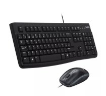 Logitech Desktop MK120 tastatūra Pele iekļauta USB QWERTY Spāņu Melns