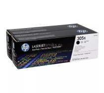 HP toneris 305X melns HV LaserJet Pro 300 krāsu M351 M375 MfP Pro 400 M451 M475 MfP Dual Pack (CE410XD |)
