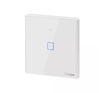 Sonoff T2EU1C-TX Wi-Fi &amp; RF 433Mhz Gudrās Mājas VienasPOgas Sienas Gaismas slēdzis (AC220V 2A) 86x32mm